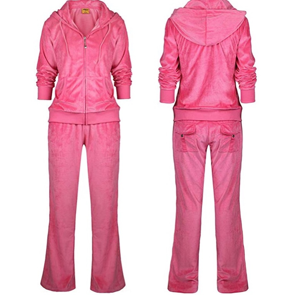 Velour 2-Piece Track Suit